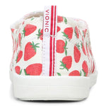 VIONIC Shoe Vionic Womens Malibu Canvas Slip On Sneakers - Red Strawberry