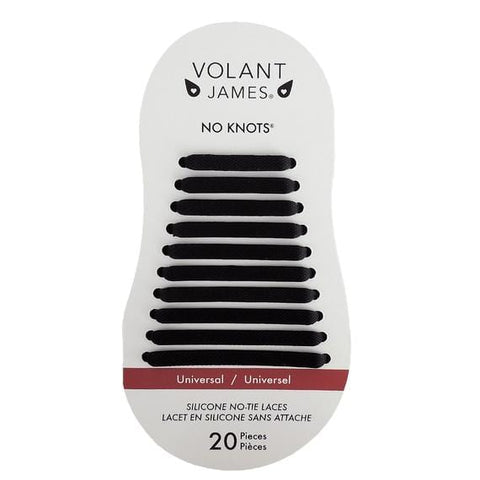 Volant James Laces Volant James No Knots Silicone Laces (Adult) -Black